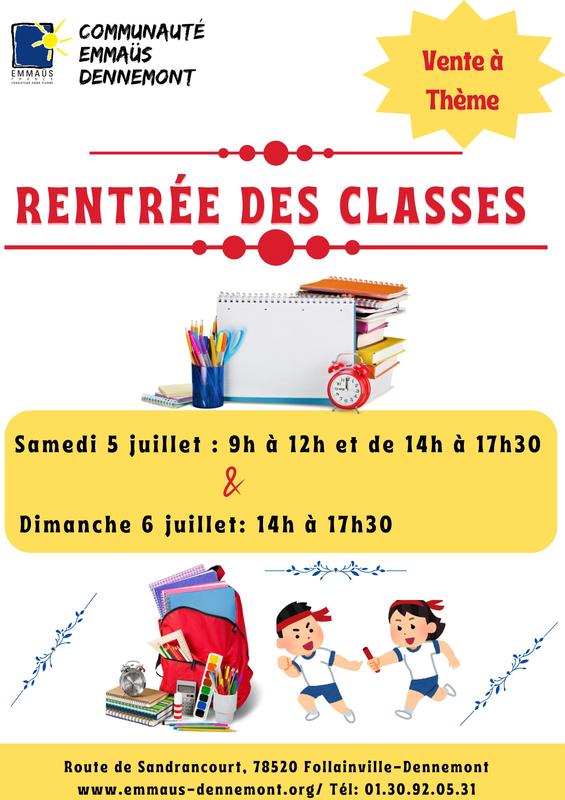 Braderie solidaire &quot;rentree des classes&quot;